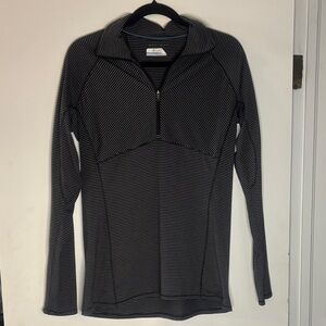 Columbia Black and Gray Striped Omni-Wick Shirt